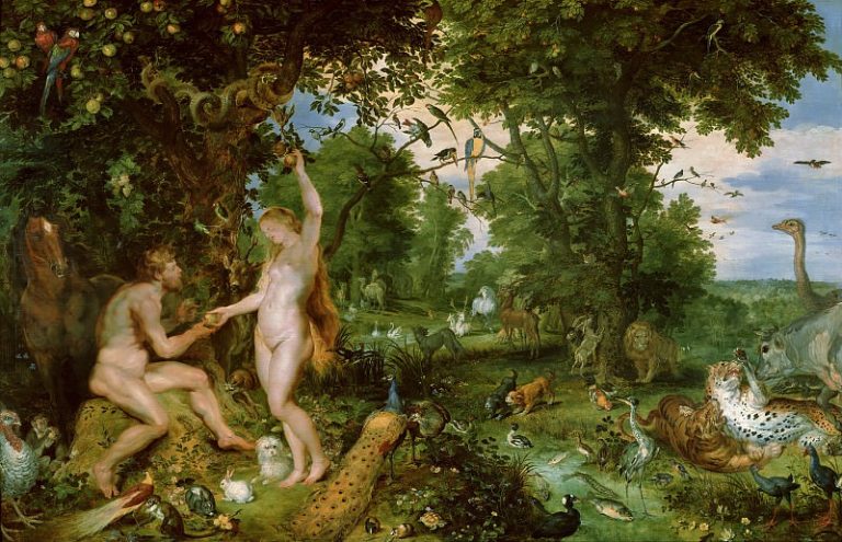 Эдемский сад с грехопадением картина