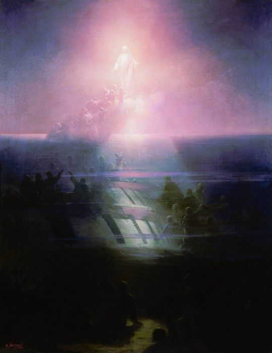 Гибель корабля Лефорт. Аллегорическое изображение 1858 102х81 картина