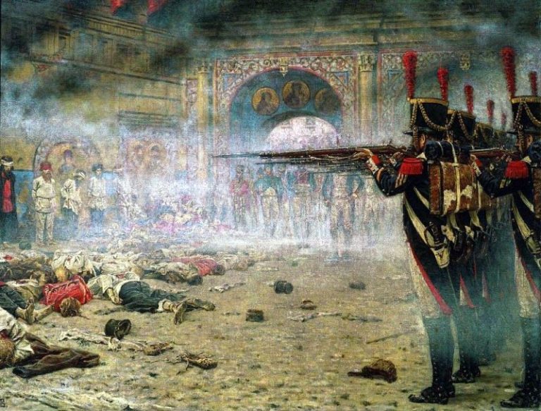 В покоренной Москве (Поджигатели или Расстрел в Кремле). 1897-1898 картина