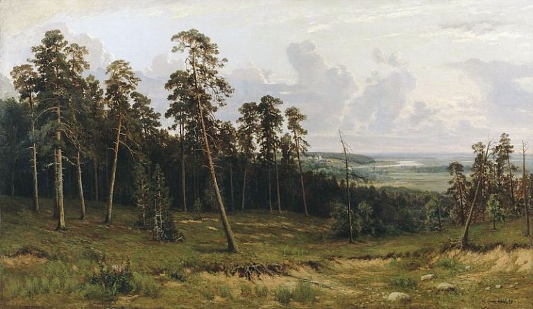 Богатый лог (Пихтовый лес на реке Каме) 1877 90х148 картина