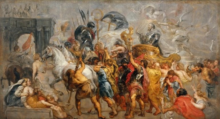 Триумфальный въезд Генриха IV в Париж картина