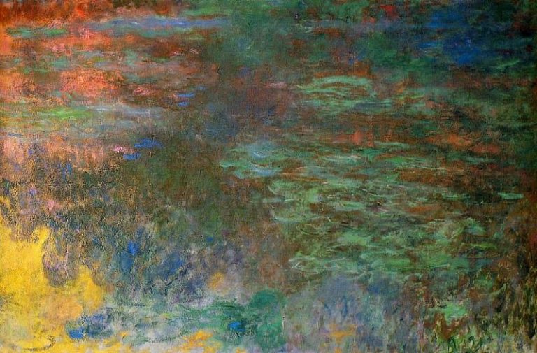 Пруд с водяными лилиями, вечер (правая панель) картина
