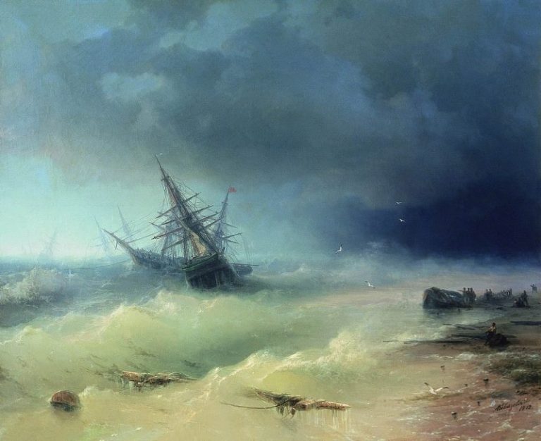 Буря 1872 110х130 картина