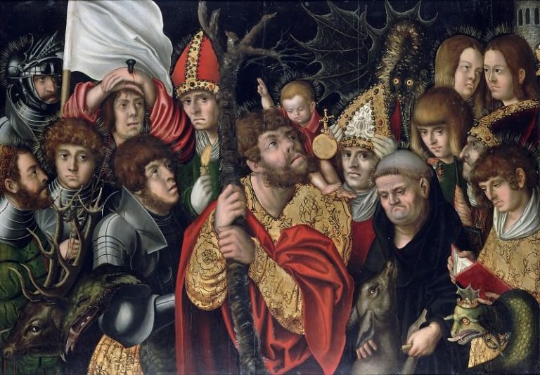 Лукас Кранах I – Четырнадцать святых помощников, лицевая сторона картина