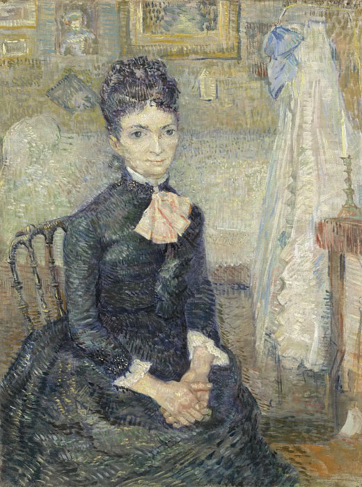 Женщина, сидящая у колыбели картина