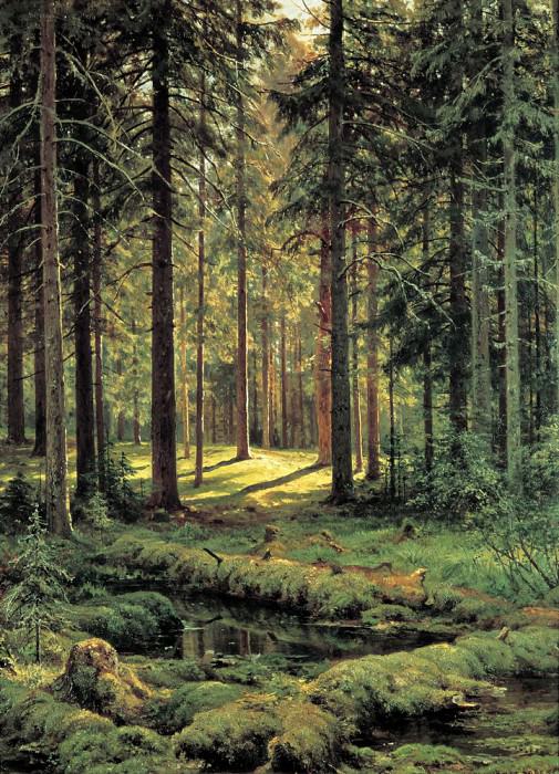 Хвойный лес. Солнечный день 1895 137х103 картина