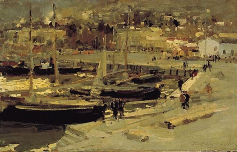 Ялтинский порт. 1909 картина