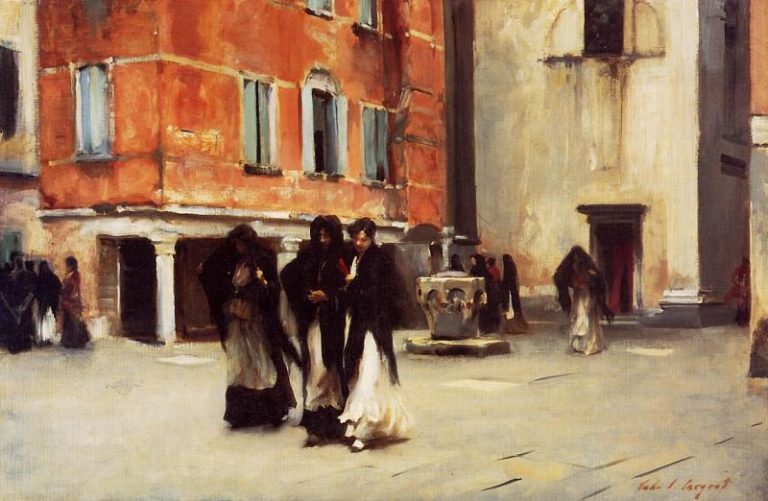 На выходе из церкви, Кампо Сан Канчиано, Венеция картина