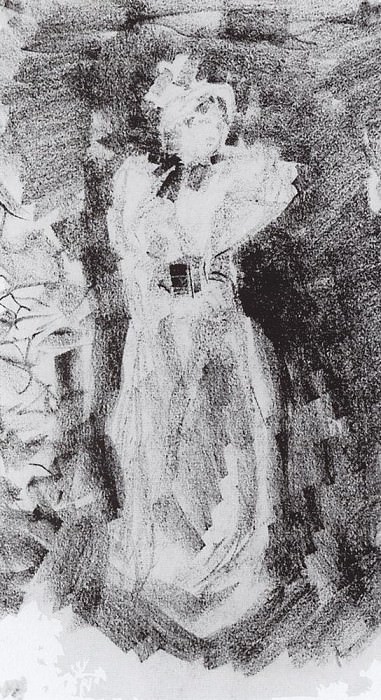 Дама в шляпе. 1890-е картина