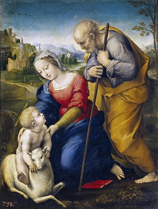 Святое семейство с ягненком картина