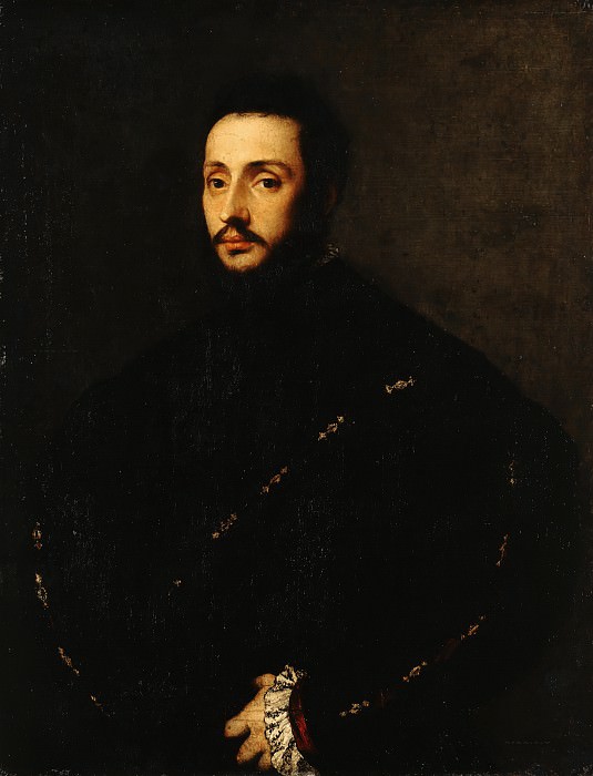 Портрет бородатого молодого человека картина