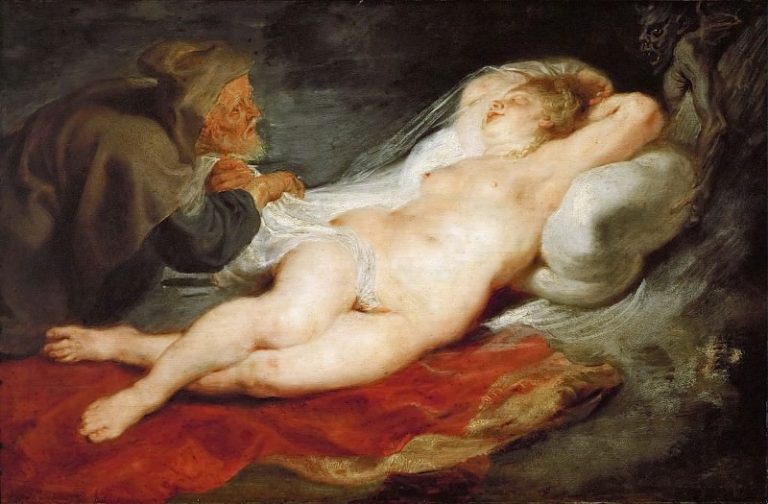 Отшельник и спящая Анжелика картина