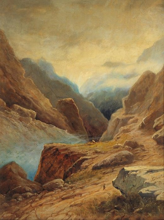Дарьяльское ущелье 1891 35х26 картина