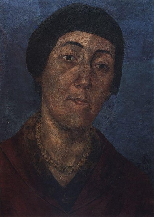 Портрет М. Ф. Петровой – Водкиной, жены художника. 1922 картина