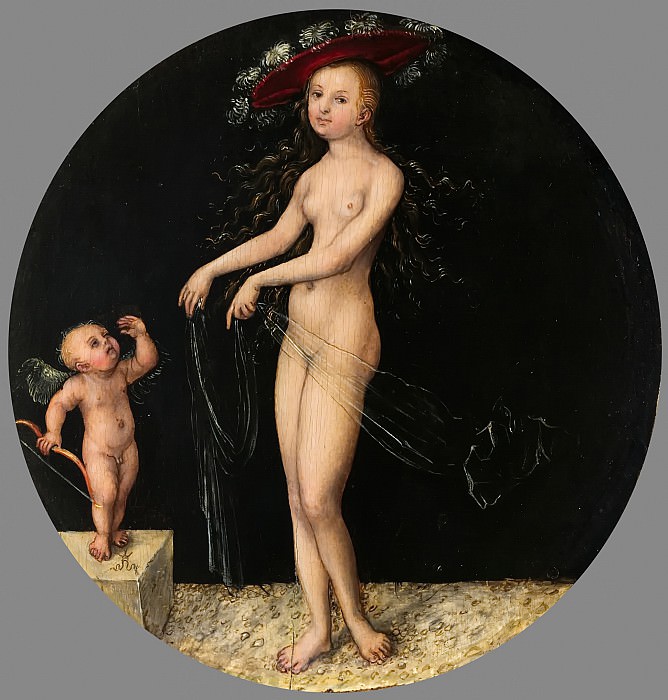 Лукас Кранах I – Венера и Купидон картина