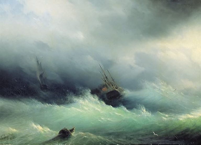 Бурное море 1860 80,5х117 картина