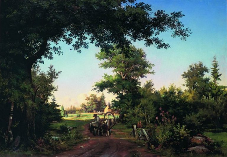 Вид в окрестностях Петербурга 1865 66х96 картина