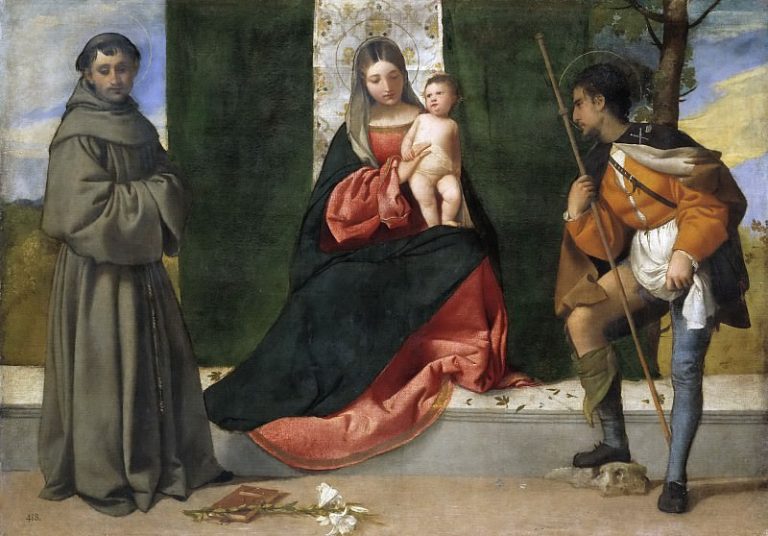 Мадонна с Mладенцем со свв Антонием Падуанским и Рохом картина