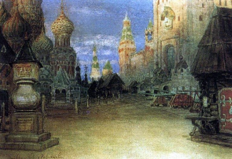 Красная площадь. 1897 картина