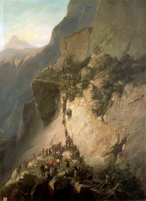 Жиро, Себастьен Шарль – Взятие форта Фотахуа на таити 17 декабря 1846 года картина