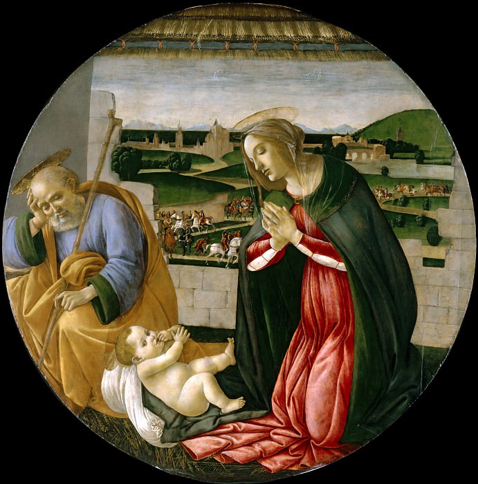 Поклонение Младенцу Христу (совместная работа Боттичелли и его мастерской) картина