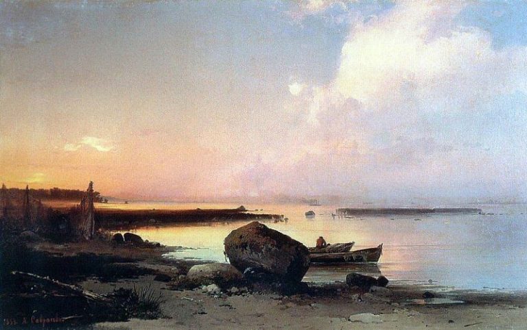 Морской берег в окрестностях Ораниенбаума. 1854 картина