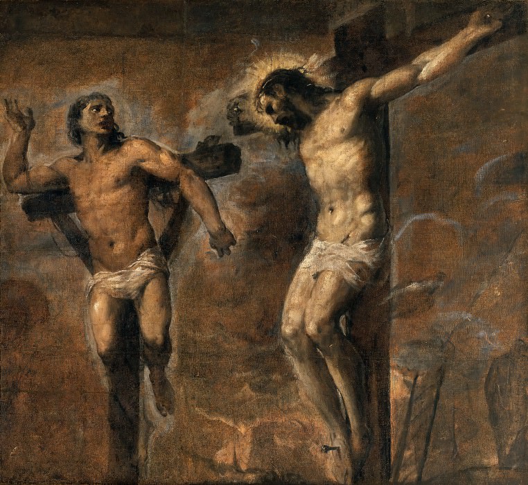 Иисус Христос и благоразумный разбойник картина