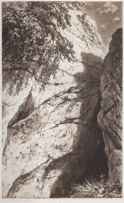 Скала. 1892 27х16 картина