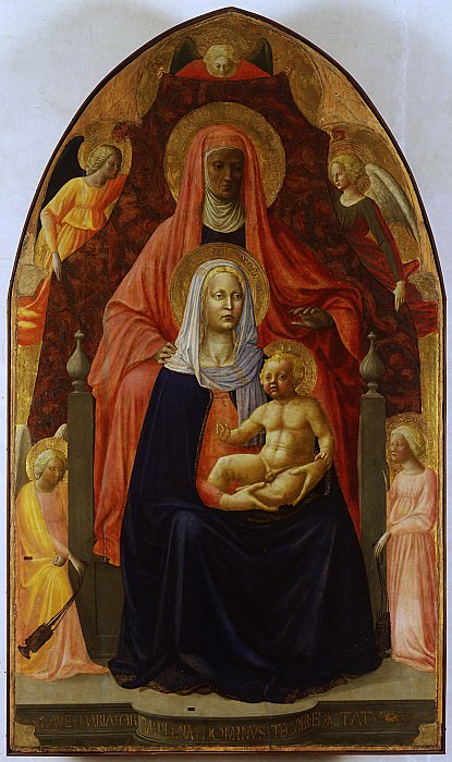 Мазаччо и Мазолино – Мадонна со Святой Анной картина