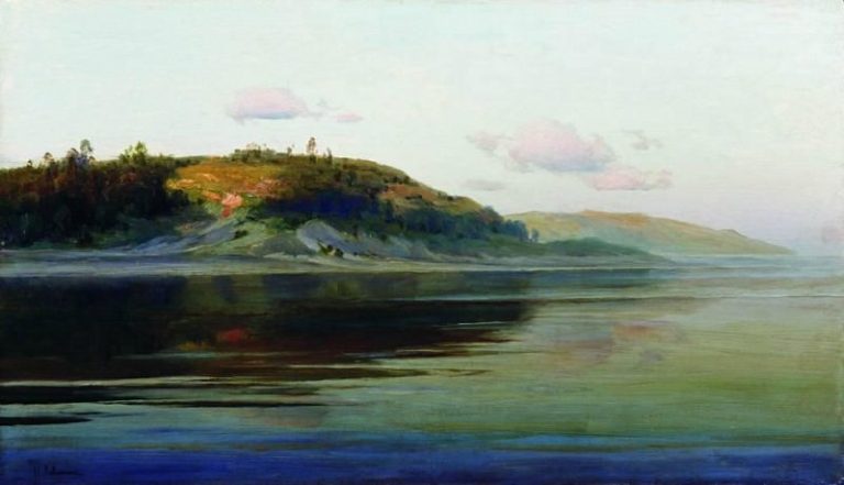 Летний вечер. Река. 1890-1896 картина