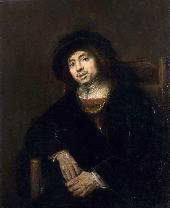 Портрет молодого человека в кресле картина