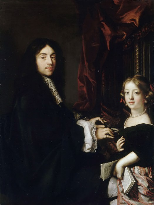 Лефевр, Клод – Шарль Куперен с дочерью художника картина