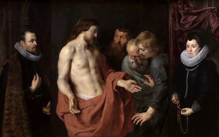 Неверие святого Фомы с Николасом Рококсом и Адрианой Перес картина