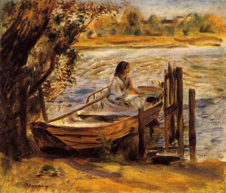 Молодая женщина в лодке (также известная как Лиз Трехо) картина