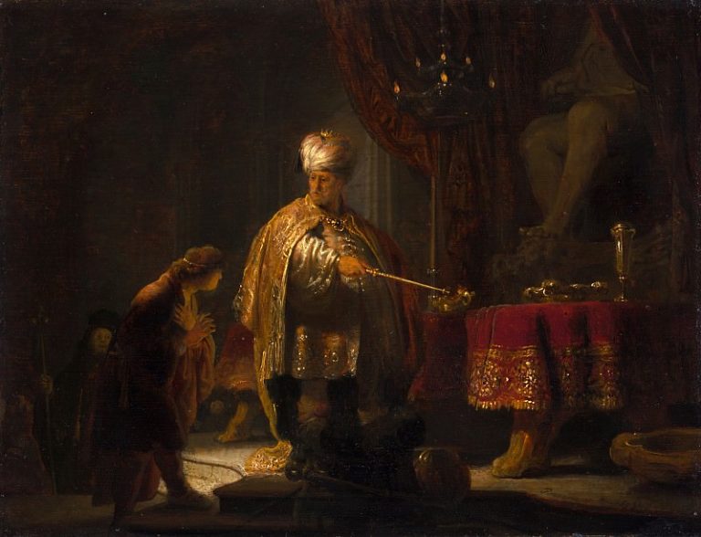 Даниил и царь Кир у идола Ваала (23х30 см) 1633 картина