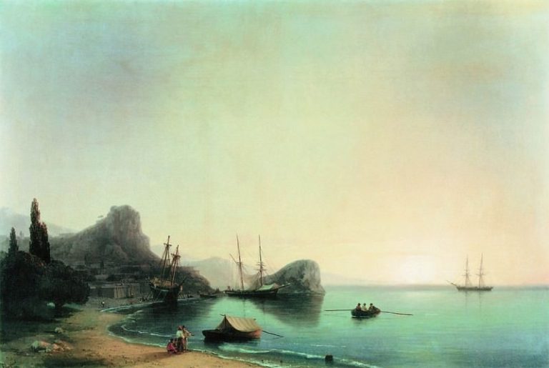 Итальянский пейзаж 1855 95х142,5 картина