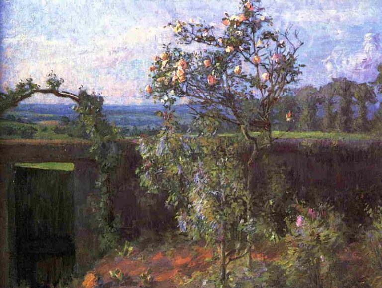 Пейзаж около Йерреса (также известный как вид на долину Йеррес и сад семьи художников) картина