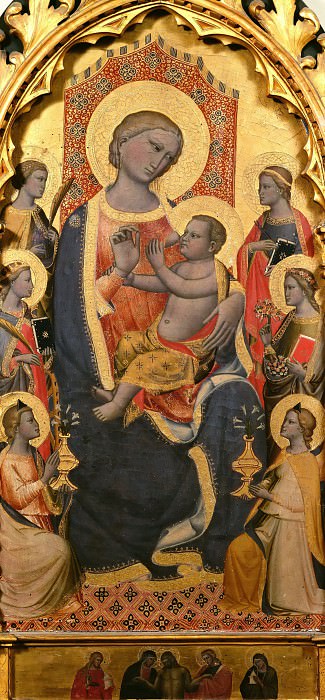 Флорентийская школа – Кормящая Мадонна с Младенцем и святыми картина