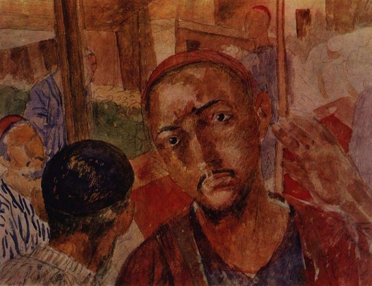 В чайхане. 1921 картина