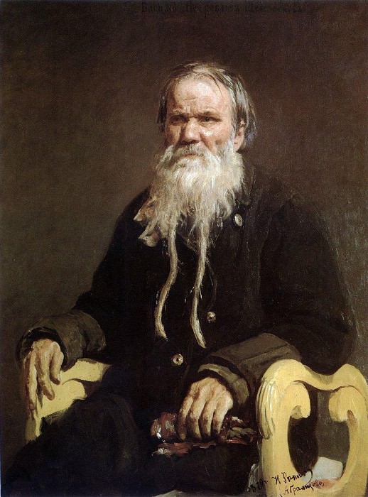 Портрет сказителя былин В. П. Щеголенкова картина