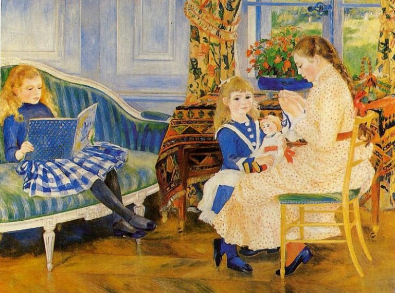 Детский полдень в Wargemont (также известный как Маргарита, Люси и Марта Барар) картина