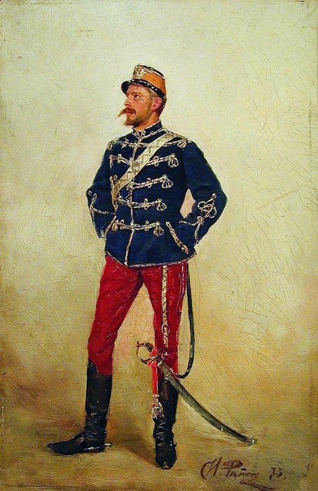 Молодой мужчина в военной форме картина