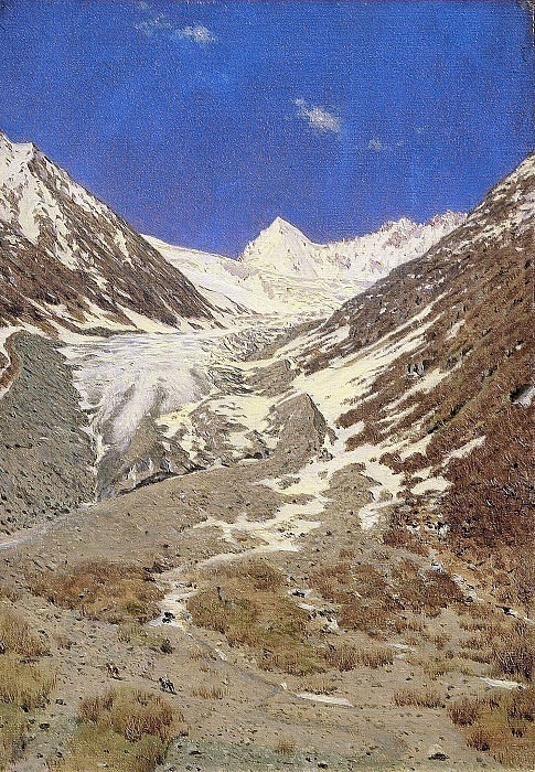 Ледник по дороге из Кашмира в Ладак картина