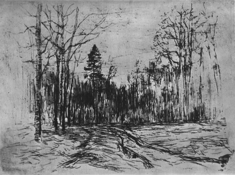 Дорога в лесу. Около 1899 картина