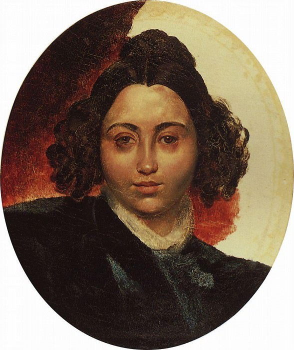 Портрет баронессы И. И. Клодт, жены скульптора П. К. Клодта. Около 1839 картина