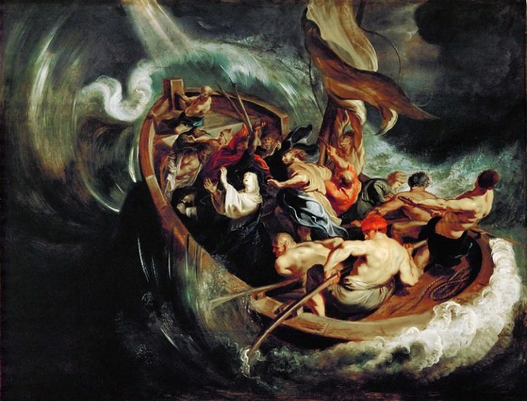 Святая Вальбурга и чудо спасения в шторм картина