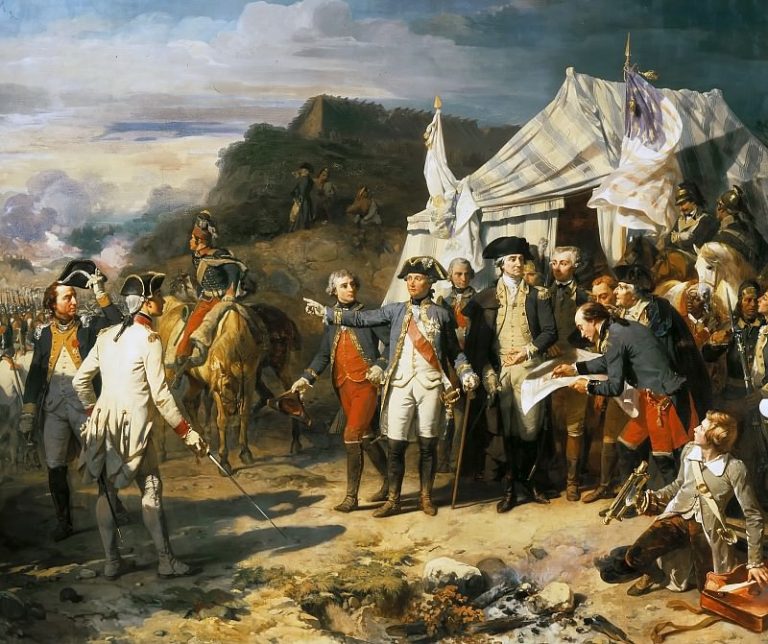 Огюст Кудер – Осада Йорктауна в 1781 году картина