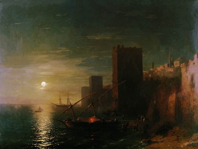Лунная ночь в Константинополе 1862 123х169 картина