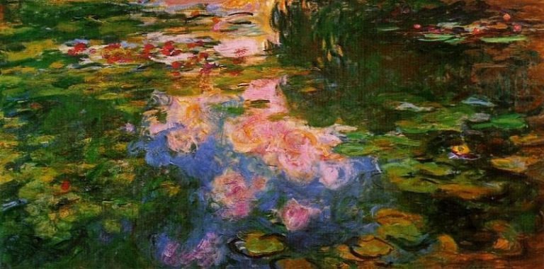 Пруд с водяными лилиями, 1917-19 03 картина