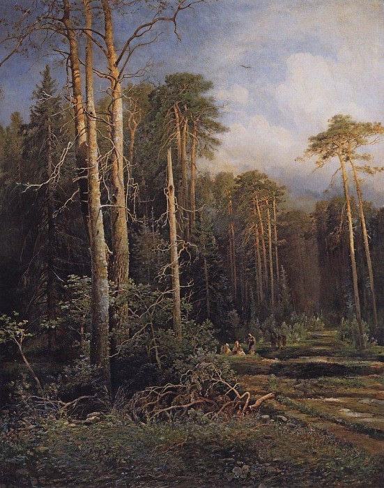 Дорога в лесу. 1871 картина